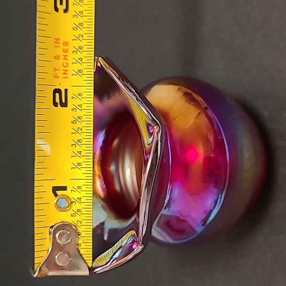 Vintage Iridescent Art Glass Toothpick Holder - Picture 11 of 16